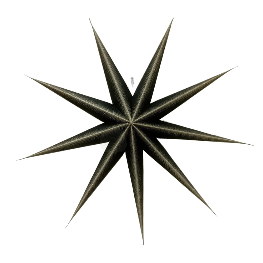 ED 1143 Black Champ 9 Pointer Glitter Paper Star