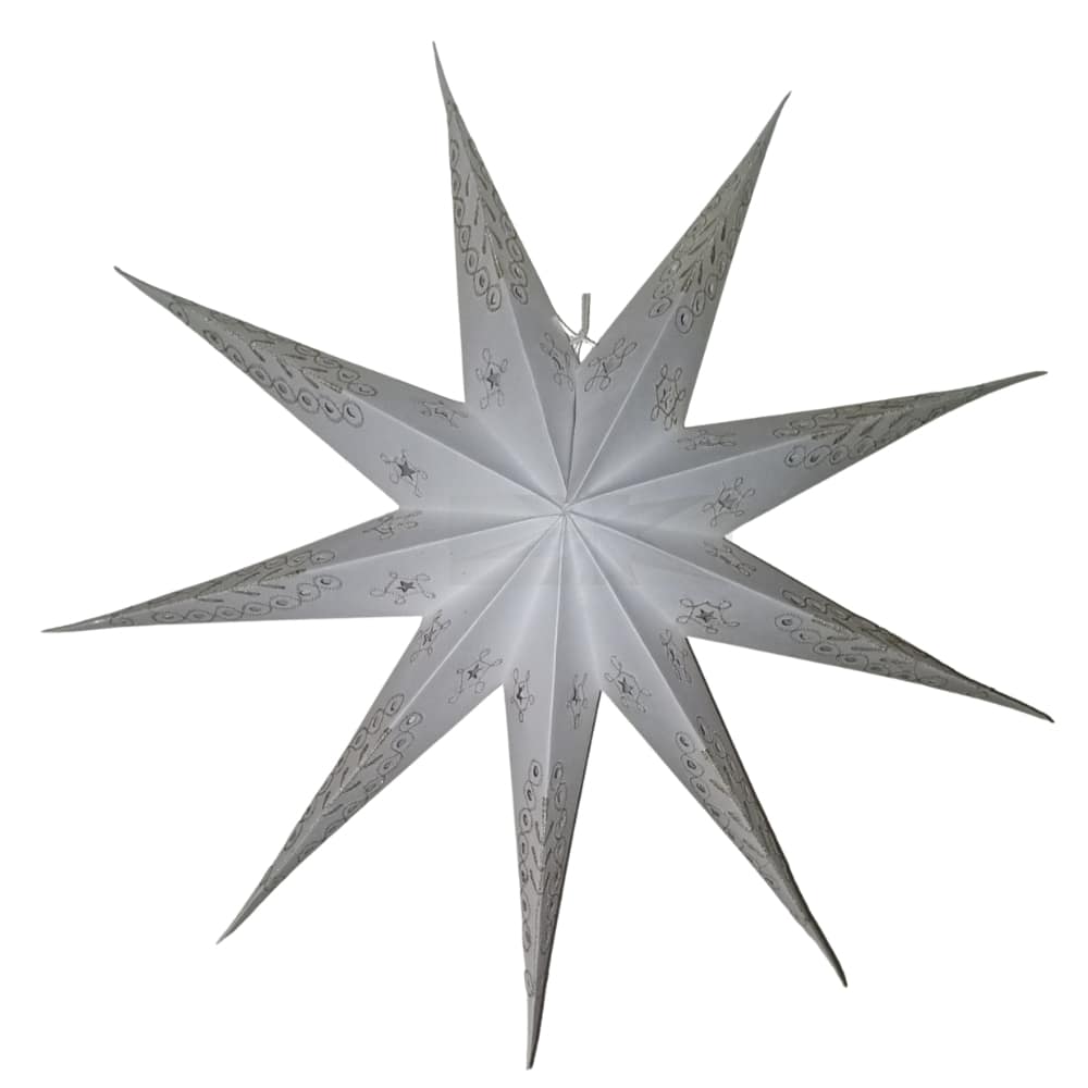 ED 444 White-Gold 9 Pointer Embroided Star