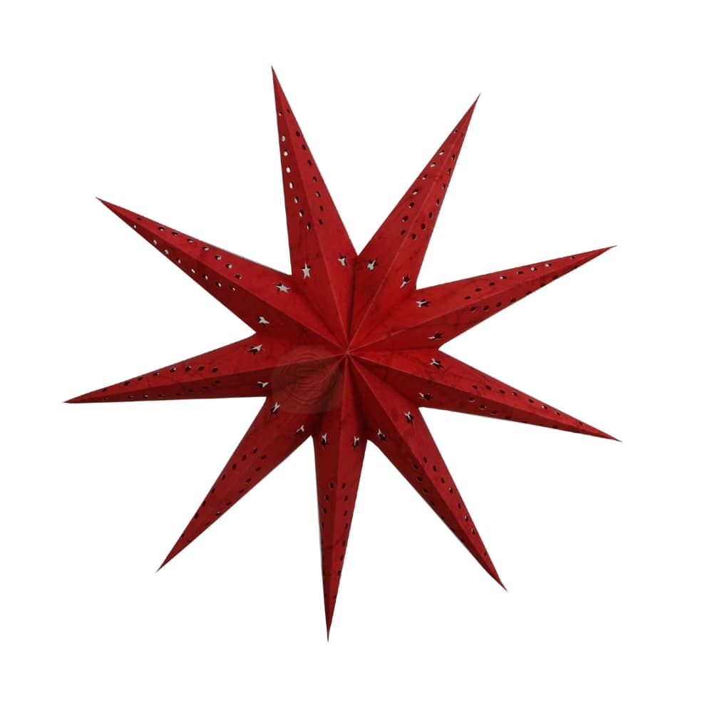 EP-132-9P-RED-BATIK 9 Pointer Batik Star