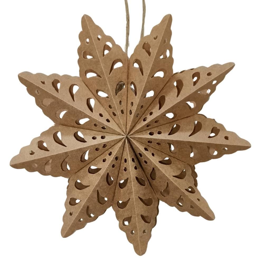 EP23-038 Dia 15 CM Natural Paper Snowflakes