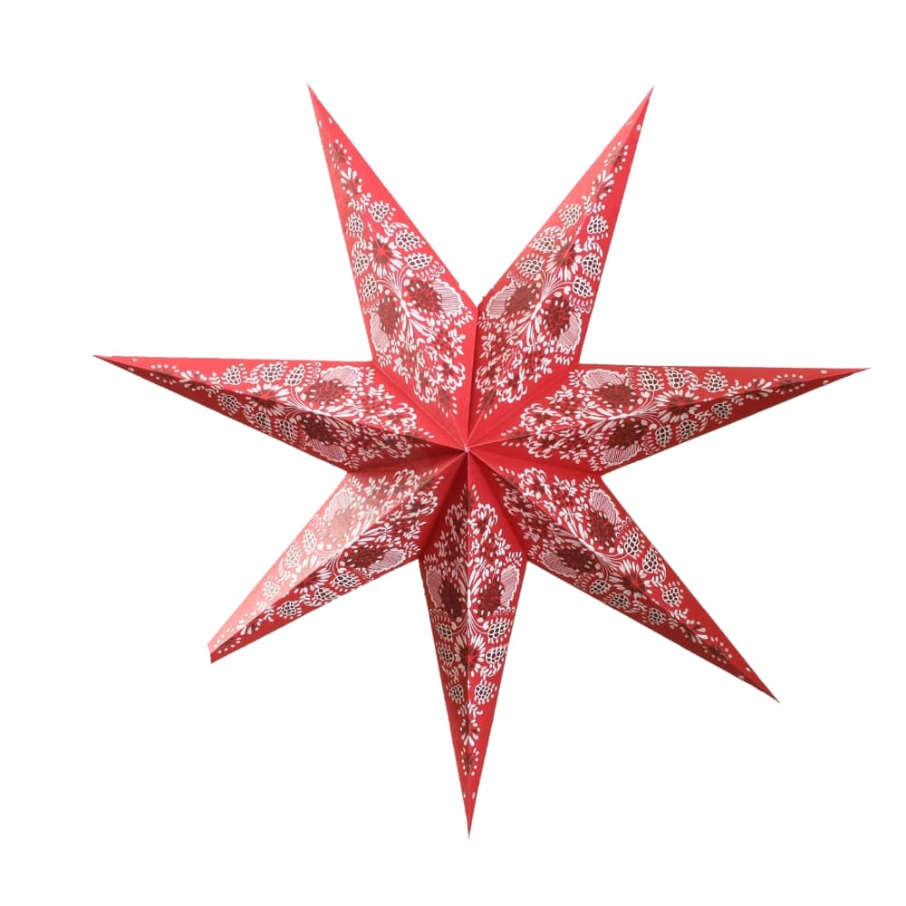 EPL 294 Red 7 Pointer Paperlined Star