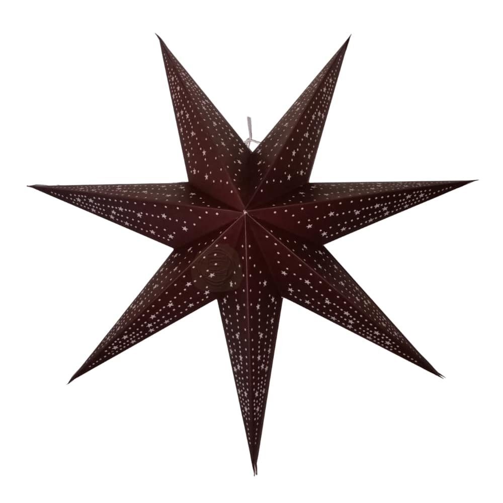 EPL21-001 Wine 7 Pointer Paperlined Star