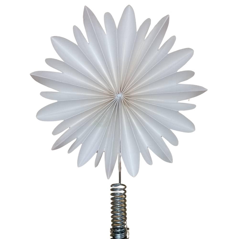 ETT21-001 Paper Fan Tree Topper with Nickel Coated Iron Stand
