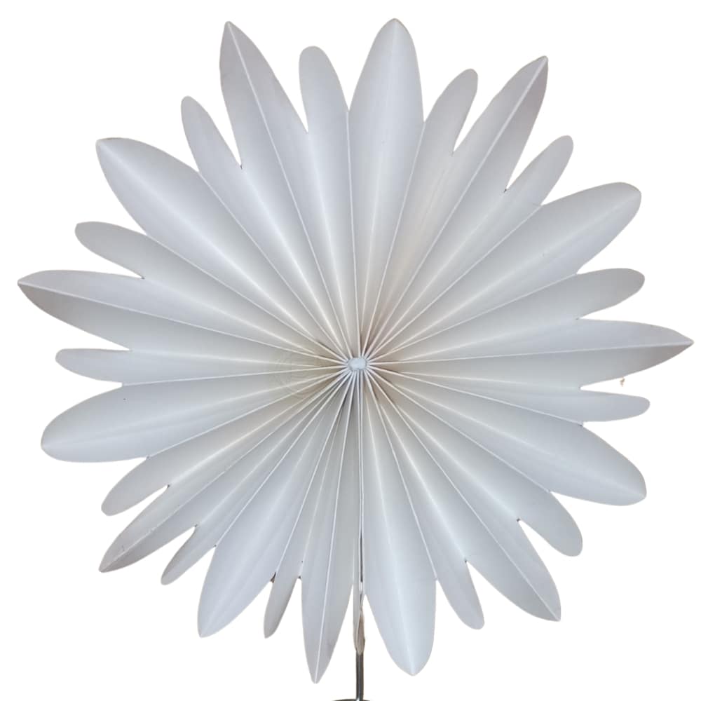 ETT21-001 Paper Fan Tree Topper with Nickel Coated Iron Stand